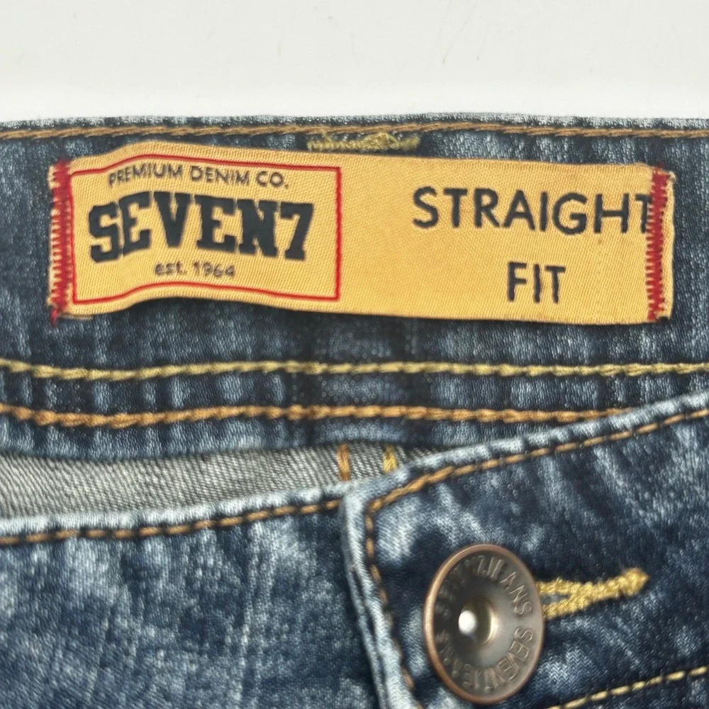Seven7 Straight Fit Jeans Brown Tint Mens 34x32 SN1364 Denim EUC